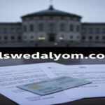 بطاقة إقامة سويدية وأوراق قانونية مع رابط موقع alswedalyom.com حول قرار سحب الإقامة الدائمة في السويد.