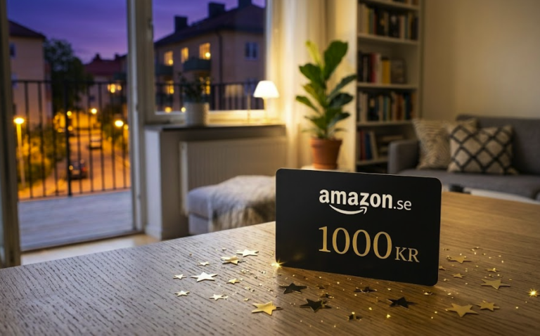 Amazon Sweden campaign to win a 1000 kr gift card online