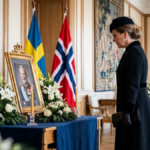 Princess Victoria pays tribute to King Harald of Norway