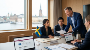 Sweden employer sponsorship and international worker recruitment in a Swedish office