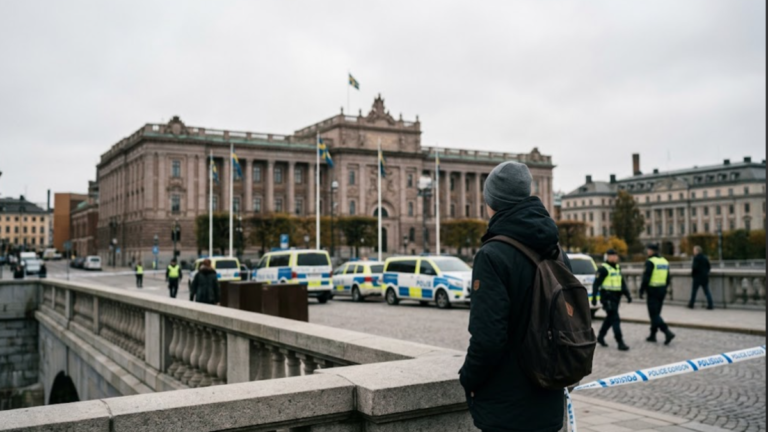 Swedish Parliament and police amid debate over lowering the criminal responsibility age to 14