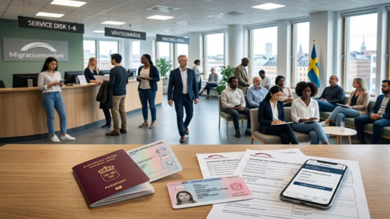 Sweden residence permit renewal at a Swedish immigration office