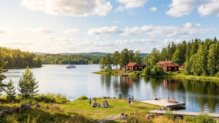 Sweden weather with sunny summer skies and temperatures above 20°C