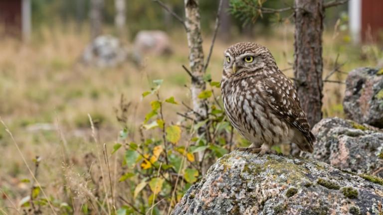 Minervauggla Little Owl spotted in Gävle Sweden