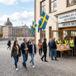 Sweden election polling station in Stockholm