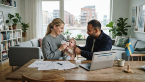 Sweden parental leave for foreign workers with an international family caring for a baby