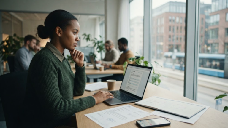 Foreign worker in Sweden reviewing sick leave requirements