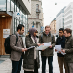 Foreign workers in Sweden discussing employment and unemployment benefits