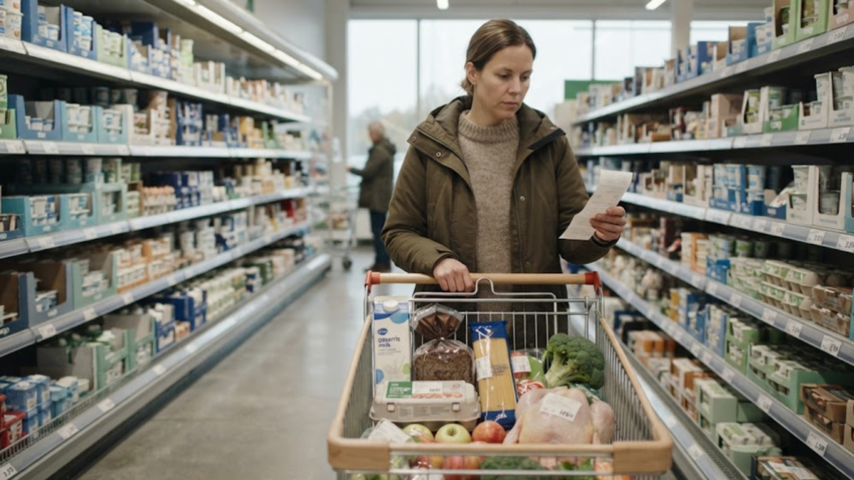 Sweden cost of groceries and monthly food budget in a supermarket