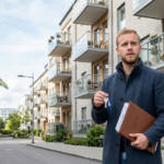 Sweden renting an apartment with rental contract and apartment keys