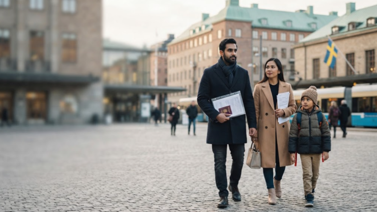 Family arriving in Sweden under family immigration rules